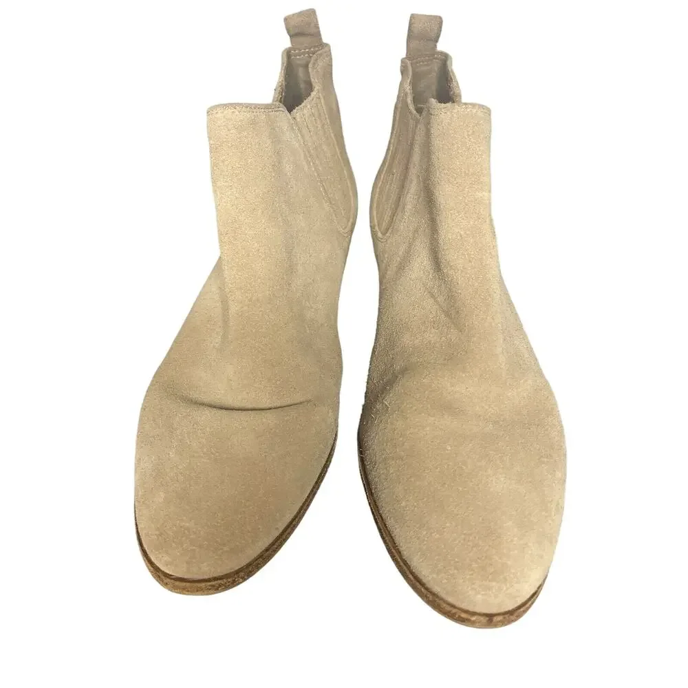 MICHAEL Michael Kors Thea Tan Suede Leather Chelsea Booties Women's Size 7 M